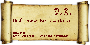 Drávecz Konstantina névjegykártya